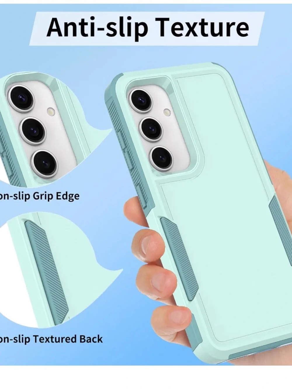 Samsung Galaxy S25 mint Green Dual-Layer Protective Phone Case/screen protector